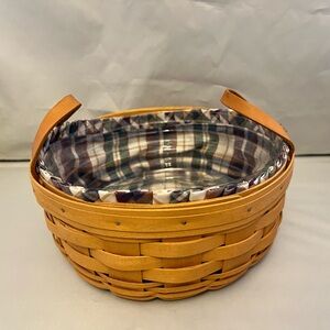 Longaberger Gingham Liner Accented Woven Baskets